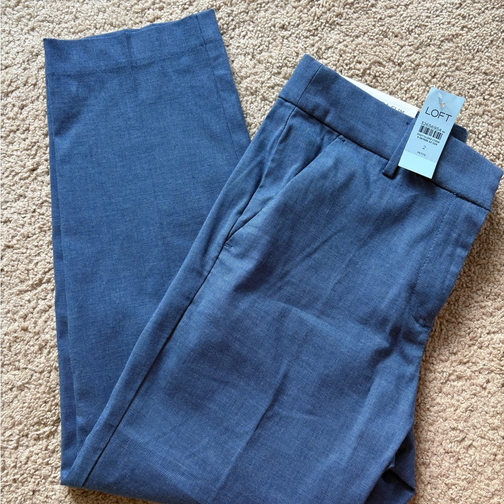 NWT LOFT Women's Blue Cropped Pants